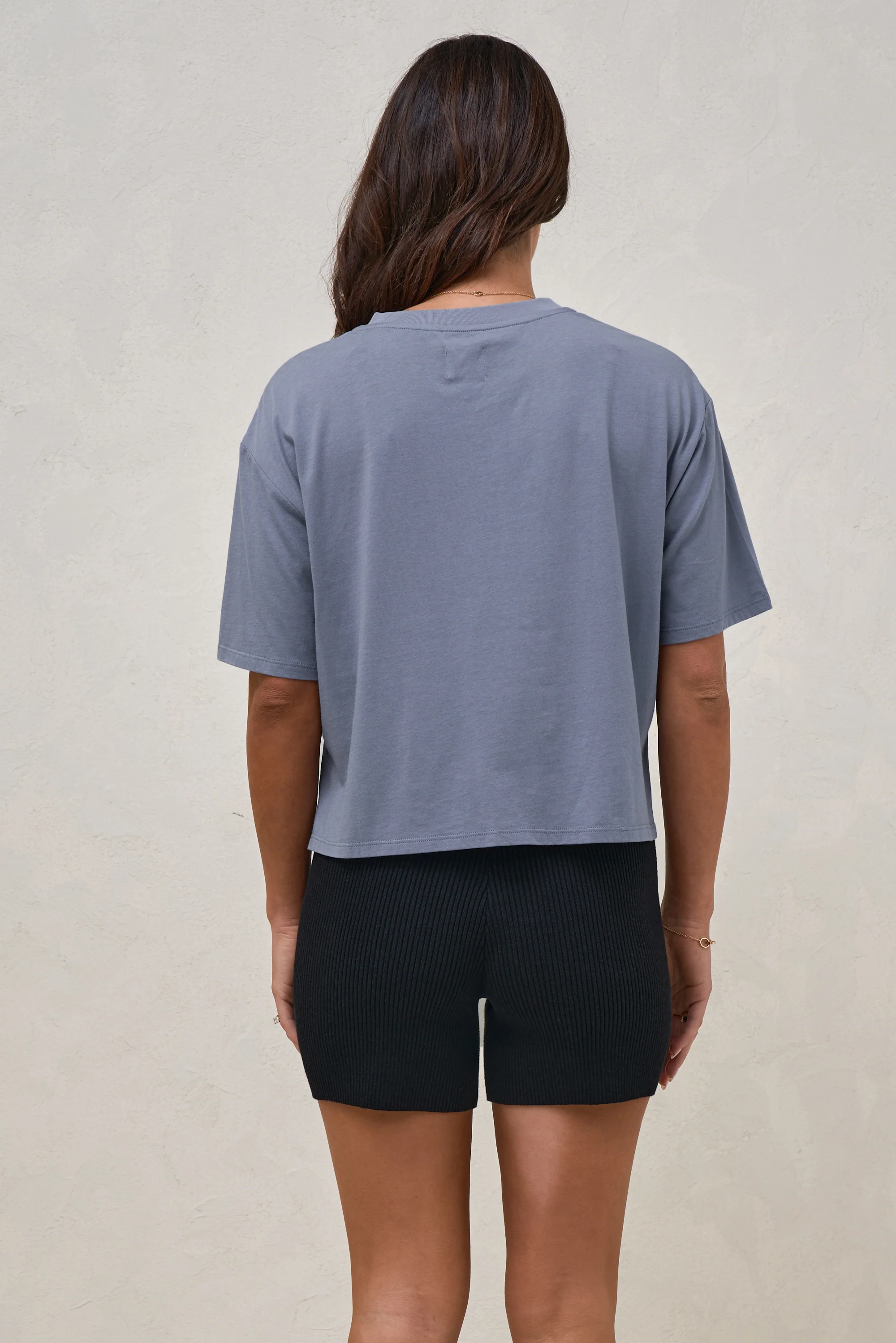Into It Crop Tee - Blue - Image 9