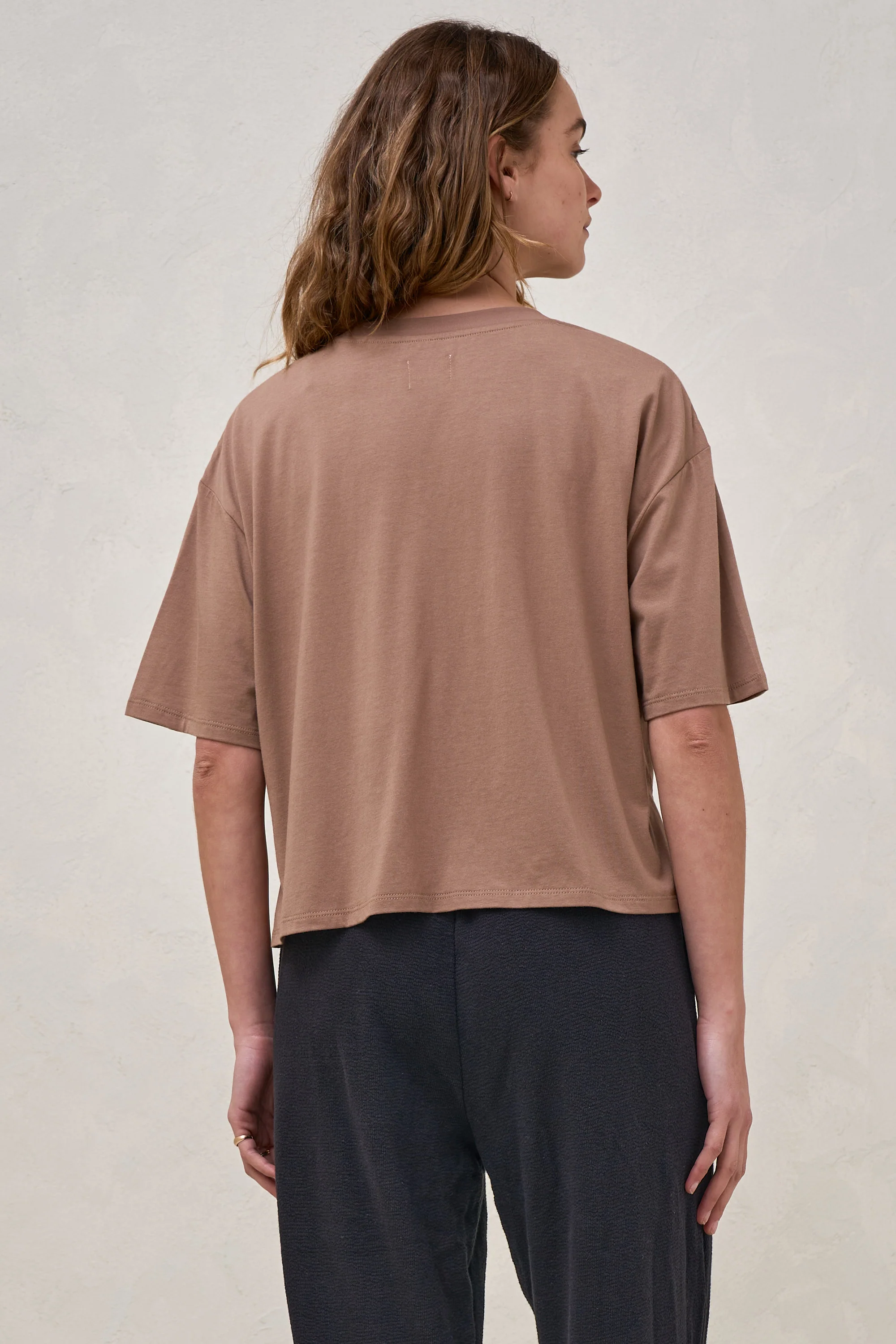 Into It Crop Tee - Brown* - Image 9