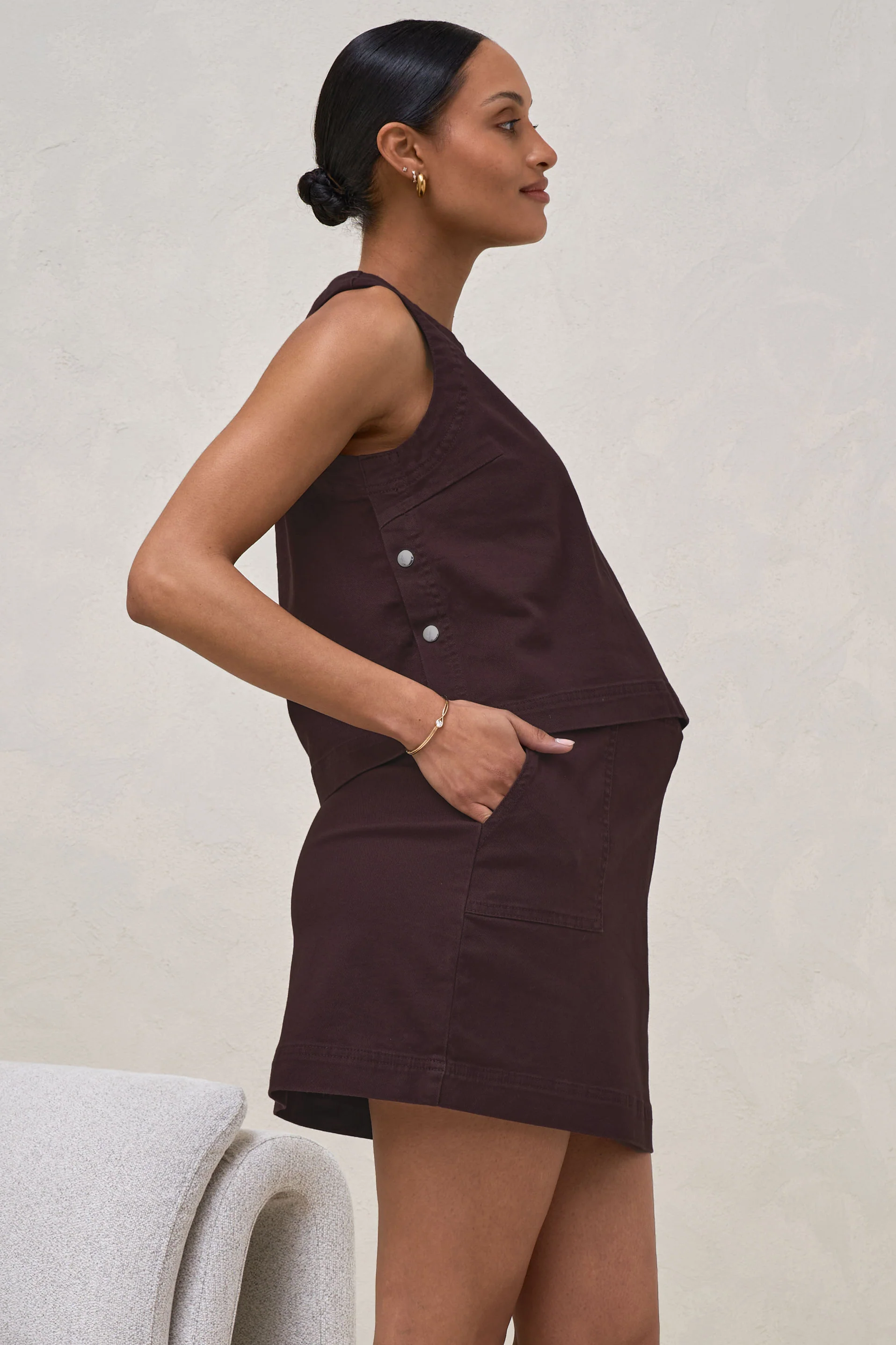 Short Story Skirt - Deep Plum - Image 2