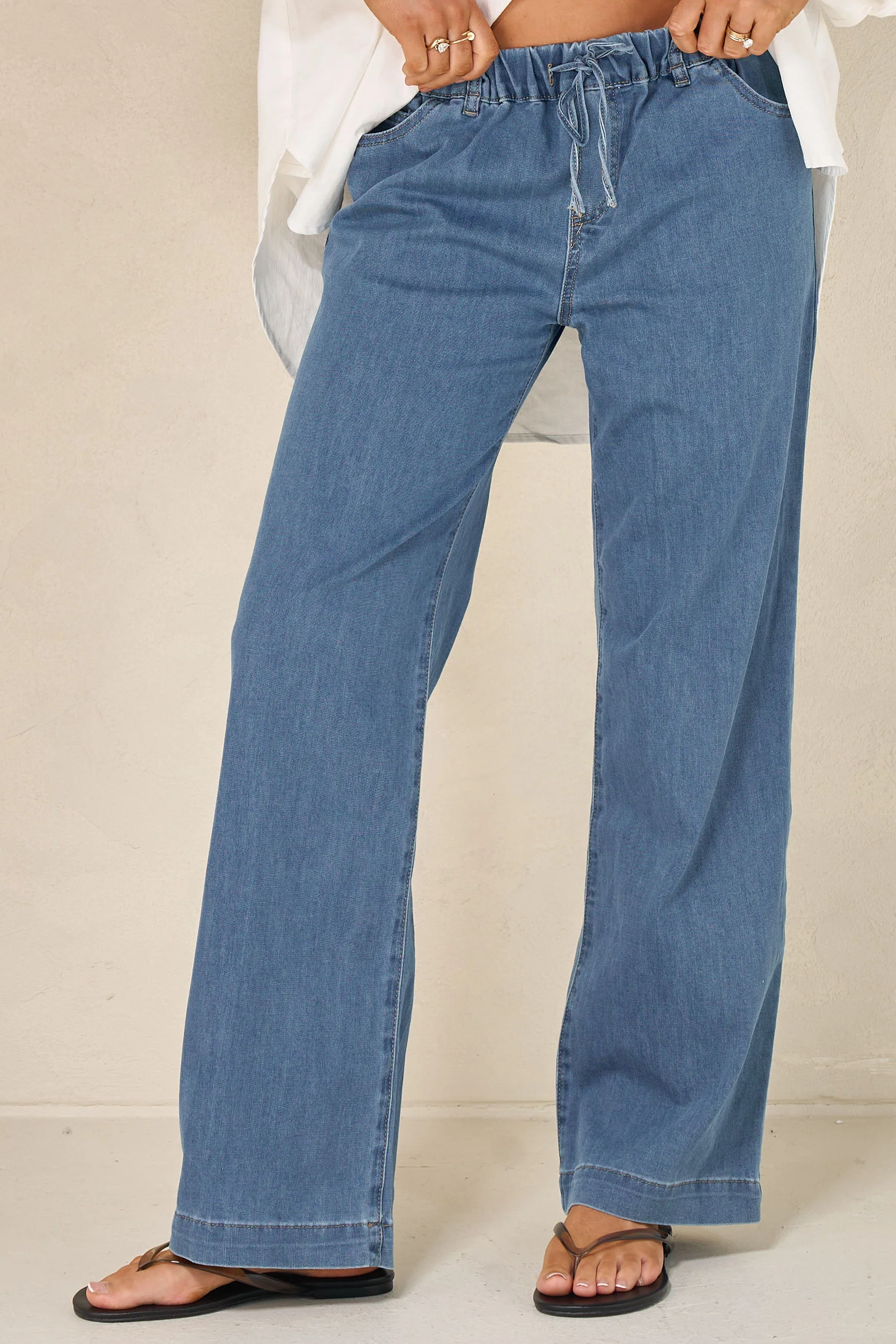 Frequent Wide Leg Jean -Blue - Image 7