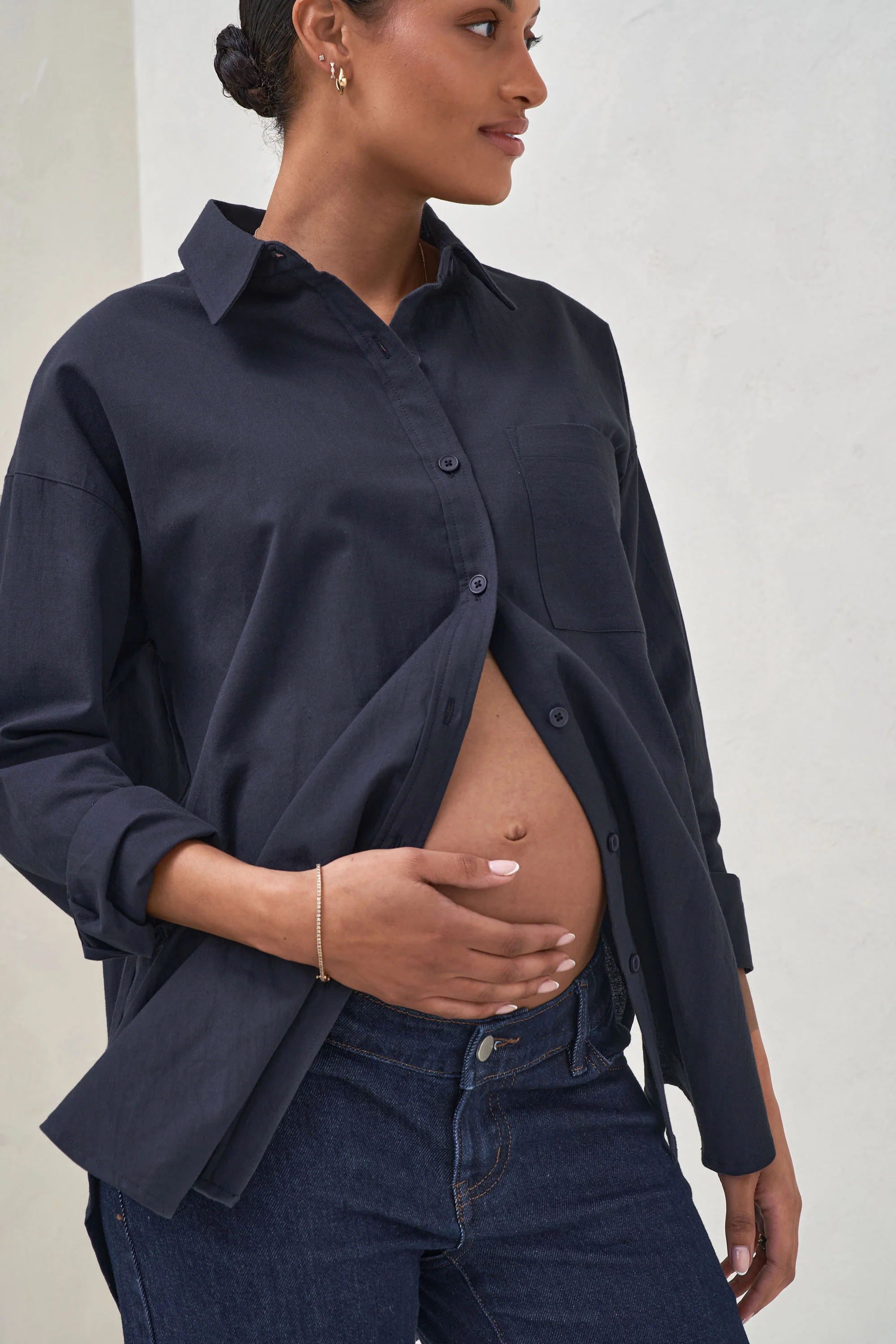 Perpetual Cotton Shirt - Navy