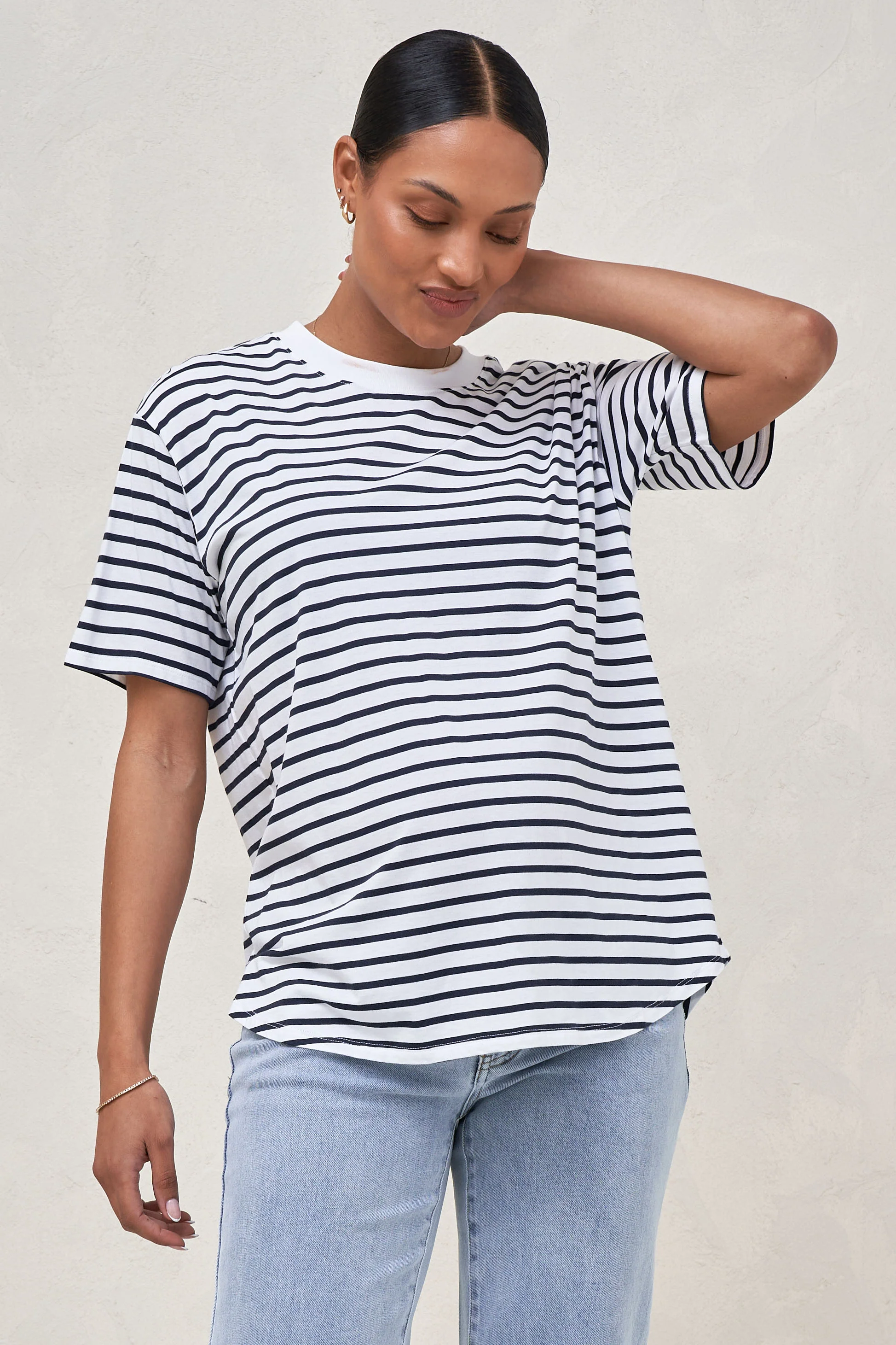 Into It Crew Tee -Stripe